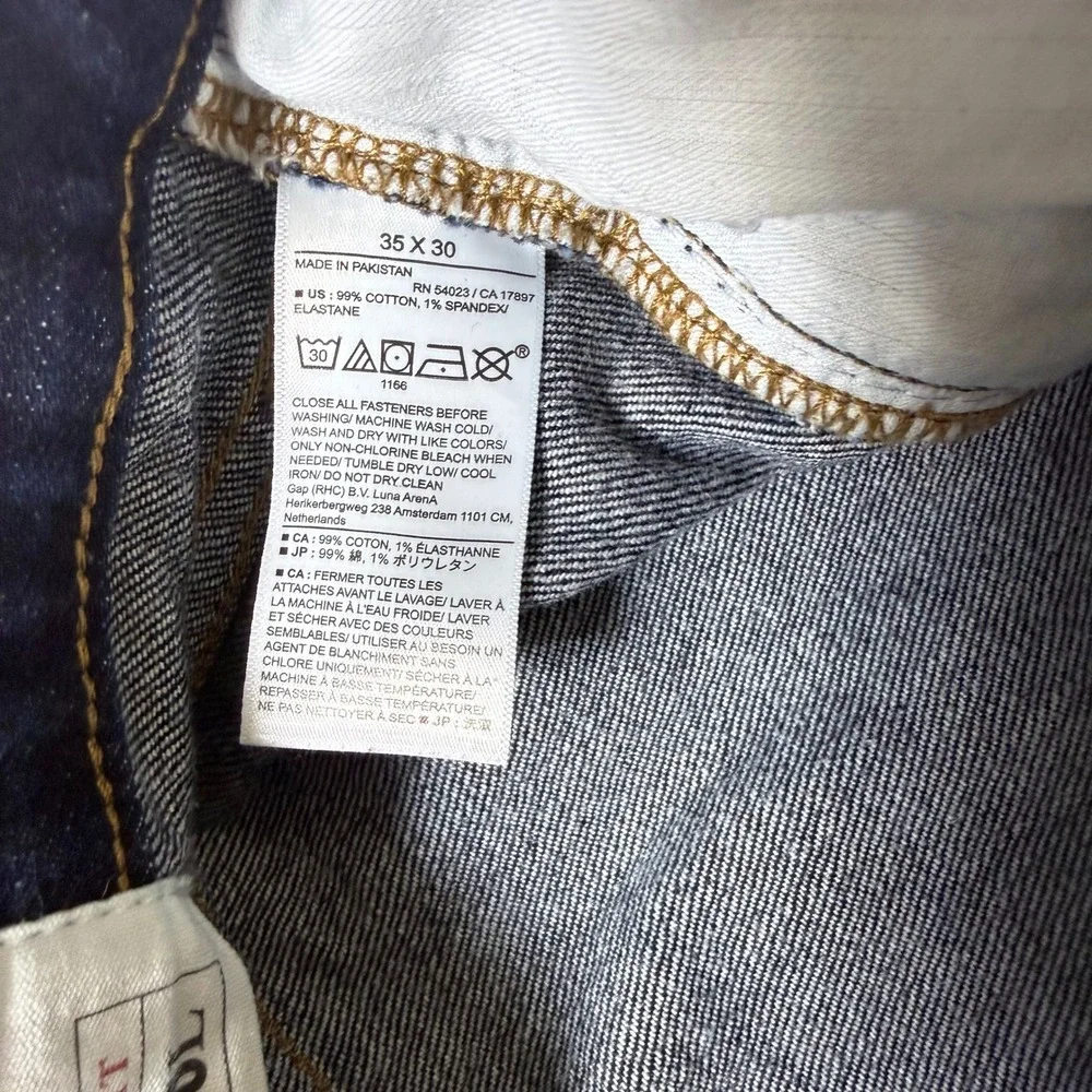 Banana Republic Men Standard Jean Straight Fit Dark‎ Wash Denim 35x30
